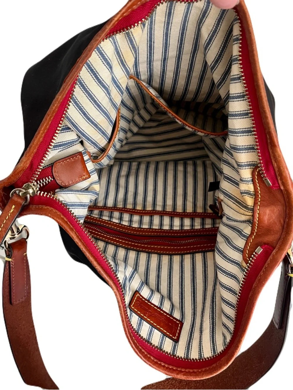 Dooney & Bourke Black Nylon ‘Wayfarer’ Hobo Bag